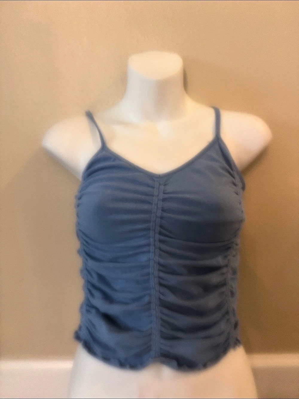 Fabletics Ruched Camisole in Blue NWT